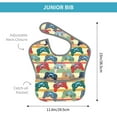 thumbnail image 4 of Hirioo Retro With Joysticks for Baby Waterproof Pocket Bib Adjustable Closed for Babies Toddlers with Large Pocket 6-24Months, 4 of 8