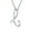 Silver-B, variant on Womens J Script Letter Initial Pendant Necklace Silver 18 Inch