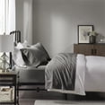 thumbnail image 2 of Madison Park Cotton Single Pick Peached/Brushed Percale Sheet Set in Charcoal, 2 of 5