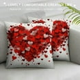 thumbnail image 3 of HENGT  Valentine Pillow Covers, Happy Valentines Day Throw Pillows Farmhouse Cotton Red Heart Pillow Case for Sofa Bedroom Living Room Indoor Outdoor, 3 of 5