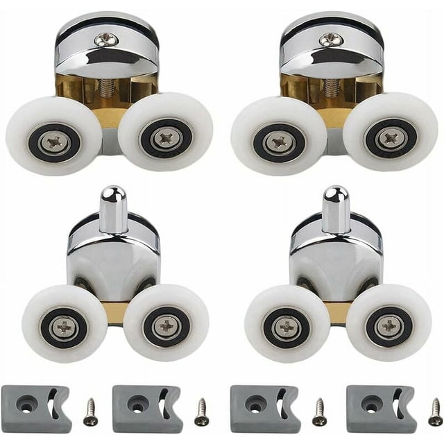 Rodillos para mamparas de ducha, rodillos de repuesto para mamparas de ducha corredizas de 25 mm de diámetro, aptos para vidrios de 4 a 6 mm, baño, piezas de repuesto, zhuoxua