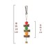 thumbnail image 3 of Cuentas coloridas para mascotas, pájaros, loros, juguete para masticar, jaula colgante, accesorios con campana, 3 of 3