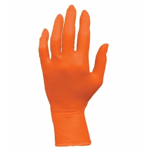 ProWorks® Nitrile Powder Free 5 Mil Exam Gloves, Orange Lrg - Box of 100