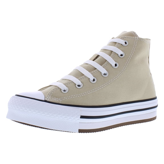Converse Chuck Taylor All Star Eva Lift High PS Girls Shoes Size 6.5, Color: Nutty Granola/White/Black