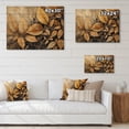 thumbnail image 4 of Designart "Earthy Foliage Balance II" Floral Print on Natural Pine Wood, 4 of 5