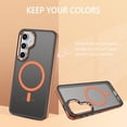thumbnail image 7 of Case for Samsung Galaxy S24 Plus Magnetic [Compatible with Magsafe], Translucent Matte Back Phone Case for Samsung S24 Plus, Anti-Slip Shockproof Military Grade Drop Protection Cover- Orange, 7 of 7