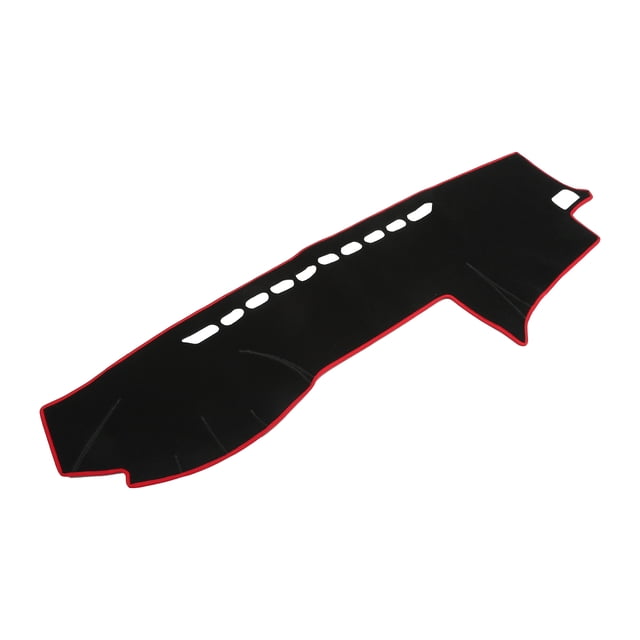 Alfombrilla de Cubierta de Tablero Unique Bargains para Toyota Prado 120 Series 2003-2008, Poliéster Antideslizante Negro con Centro Rojo