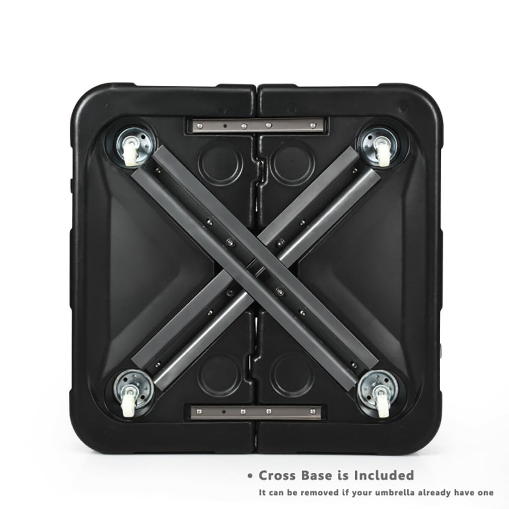 Aimee Lii 260 lbs Offset Patio Umbrella Base with Wheels Sand Water Filled, Patio Umbrella Base Aimee Lii 260 lbs Offset Patio Umbrella Base with Wheels Sand Water Filled, Patio Umbrella Base