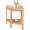 Brown, variant on DEXTRUS Poly Lumber Corner Shower Bench, 18" Bath Stool with Storage Shelf, Teak