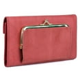 thumbnail image 2 of Julia Buxton Women's Heiress Organizer Clutch Leather, Red, 2 of 5
