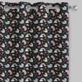 thumbnail image 3 of S4Sassy Cotton Duck Unicorn Rainbow Black Kids 2 Panel Set Decorative Short Window&nbsp;Treatment Eyelet&nbsp;Curtain- 54X56 Inches, 3 of 4