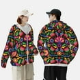 thumbnail image 6 of Balery Colorful Floral Embroidery Mexican Men's Women's UPF 50+ Sun Protection Lightweight Hoodie Performance Long Sleeve Shirt for Fishing Running-Medium, 6 of 9