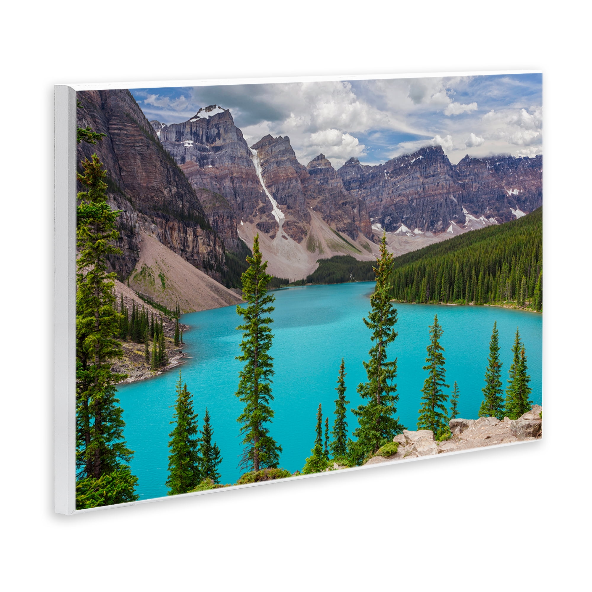 Stupell Industries Vivid Blue Valley Pond Landscape & Nature Photography Unframed Art Print Wall Art, 19 x 13