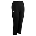 thumbnail image 6 of Lumento Women Yoga Capris High Waist Tummy Control Activewear Leggings with Side Pockets Cropped Solid Color Tights Pants Workout Sport Running Essential Trousers, 6 of 9