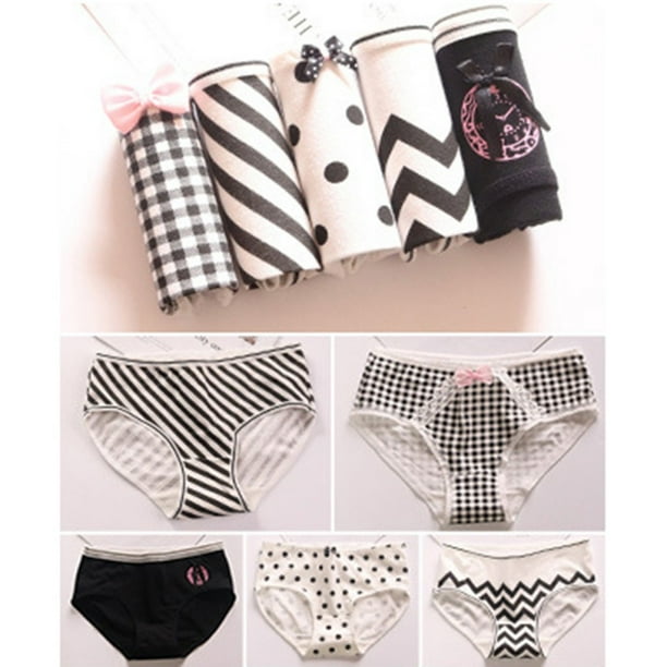 5pcs/set Plus size Panties hot selling Cotton Women's Cartoon Printing Underwear Calcinha Briefs Sexy Girls lingerie L-XXL - Walmart.com