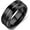 Black Groove, variant on 8mm Gold Silver Black Mens Tungsten Carbide Ring Wedding Band For Men Center Groove Matte Brushed and High Polish Edge Finish