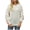 White, variant on Lovskoo Sweaters for Women Casual Trendy Color Contrast Knitted Pullover Long Sleeve Round-Neck Sweater Khaki