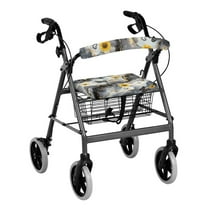 HELLHERO Sunflower and Butterflies Rollator Walker Seat Back Covers Seat Back Covers & Washable Easy to Clean Fits Rollators for Elder