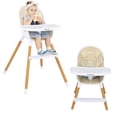 thumbnail image 1 of Trona convertible para bebés BABY JOY de madera 3 en 1, color beige, 1 of 9
