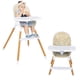 thumbnail image 1 of Trona convertible para bebés BABY JOY de madera 3 en 1, color beige, 1 of 9