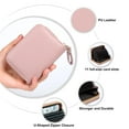 thumbnail image 5 of MINKUROW Credit Card Holder RFID Card Case Wallet, Small Accordion Zipper Card Case Holder, Card Organizer Case for Women Men-Pink, 5 of 6