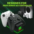 thumbnail image 5 of Fosmon Quad PRO Controller Charger Compatible with Xbox Series X/S Controllers (Not for Xbox One / 360 / Elite 2) Controllers, Dual Dock Charging Station with 4 Rechargeable Battery Packs - Black, 5 of 7
