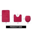 thumbnail image 3 of 3 Piece Rectangular Color Variant Memory Foam Bathroom Rug Set Non-Slip PVC Backing, 3 of 8