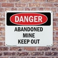 thumbnail image 5 of Abandoned Mine Keep Out OSHA Danger Rigid Plastic Sign 24 Inch x 18 Inch - 5 Pack, 5 of 8