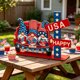 thumbnail image 1 of Independence Day Decorations Wooden Ornaments Table Top Ornaments Holiday Party Decorations Handcrafted Ornaments, 1 of 6