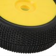 thumbnail image 2 of Lot de 4 pneus avant et arrière RC avec hexagone de 17 mm pour mise à niveau de voiture tout-terrain RC 1/8, jaune, 2 of 3