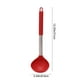 thumbnail image 3 of Cuchara sopera de plástico con mango de acero inoxidable | Cuchara para revolver de 31 cm de largo para cocinar | Utensilios de cocina negros, rojos y grises para sopa, salsa y arroz, 3 of 6