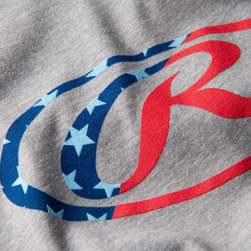 Rawlings Men's Oval USA Baseball T-Shirt Grey S