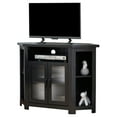 thumbnail image 5 of PHOYAL Farmhouse Corner TV Stand for TVs up to 48 Inchs with 2 Doors and Storage Shelves, Black, 5 of 7