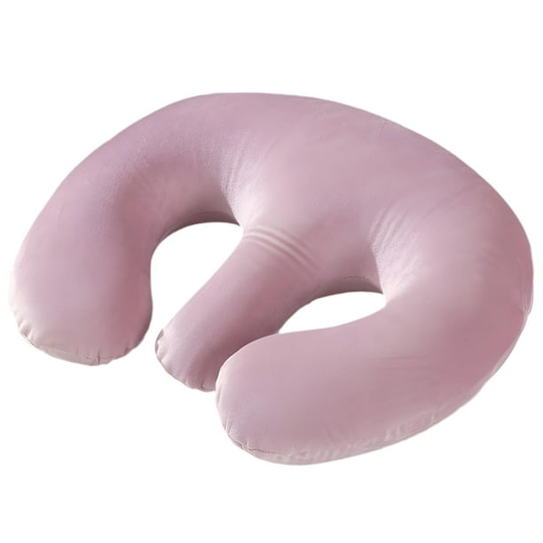 Almohada de pecho portátil para masaje de pecho, almohada de apoyo para el pecho, mesa de masaje Violeta