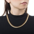 thumbnail image 5 of Collar Cadena Ametrinaa Cubana 10mm 55cm Chapa de Oro 18k Unisex, 5 of 5