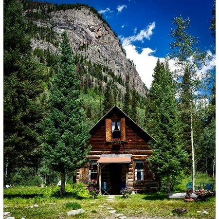 LAMINATED POSTER House Cottage Colorado Quaint Home Log Cabin Poster Print 24 x