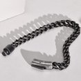 thumbnail image 3 of Stainless Steel Retro Vintage Chain Style Classic Plain Biker Party Strand Bracelet, 3 of 5