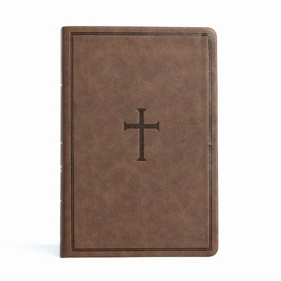 CSB Giant Print Reference Bible, Brown Leathertouch, (Hardcover)