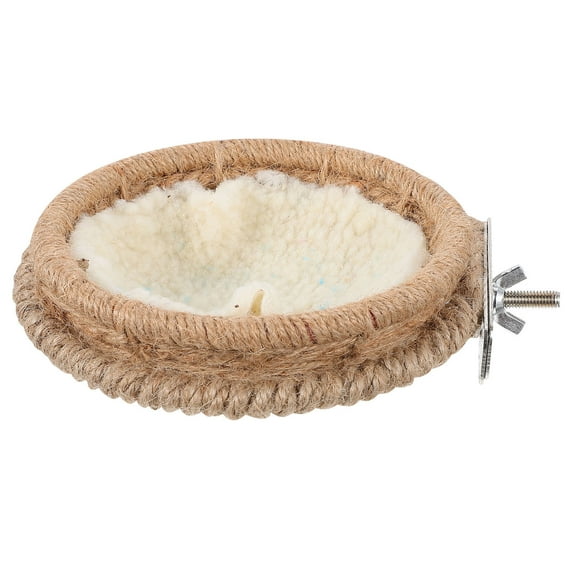 1pc Bird's Nest Handmade Birds Nest Warm Nest with Bracket Parrot Toy Parrot Nest