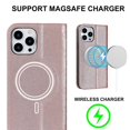 thumbnail image 2 of Magnetic Close Theft Protection Case For Iphone 14 Pro, Fit Maganetic Charging, Pu Leather + Tpu Material, Wallet Design, Card Slots, 2 of 5