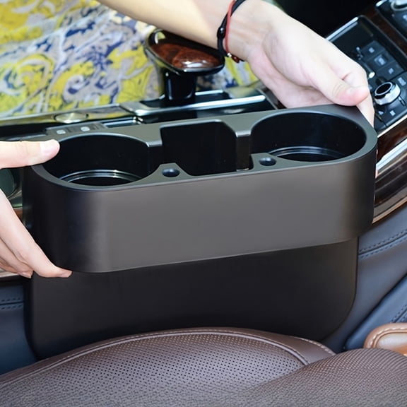1pc Portable Car Cup Holder Multi-Functional Car Interior Organizer - Made of Plastic, Suitable for Gaps Between Vehicle Seats - Holder Box for Cups, Bottles, Phones, And Drinks