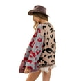 thumbnail image 3 of Garden Naked Leopard Color Block Button Down Sweater Cardigan, 3 of 4