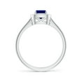 thumbnail image 2 of ANGARA Natural Cushion Blue Sapphire Ring with Diamond Halo in 14K White Gold for Women (Size-5mm) | September Birthstone, Birthday, Anniversary, Jewelry Gift for Women | Natural Blue Sapphire Ring, 2 of 9