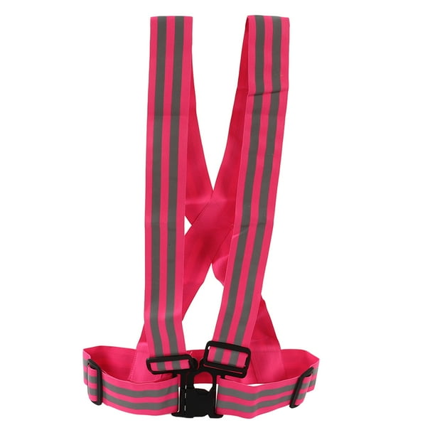Chaleco Reflectante Alta Visibilidad Elástico Ligero Cómodo Cinturón Reflectante De Seguridad para Correr Ciclismo Caminar Nocturno Rosa YUNYI BRAND Deportes