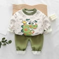 thumbnail image 2 of Boys and Toddlers' Dinosaur 𝐏ajamas Set Fleece Lined Long Sleeve 𝐒leepwear 𝐋ounge𝐰ear 𝐏js Fall Winter Outfit, 2 of 9