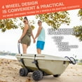 thumbnail image 4 of Cuddy 40 QT Floating Cooler and Dry Storage Vessel with Cuddy Crawler Wheel Kit - Tan, 4 of 7