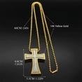 thumbnail image 3 of Catholic Cross 14K Yellow Gold Jesus Christ Amulet Pendant Necklace Men Gold Color Chain Necklaces Jewery colar de cruz, 3 of 7
