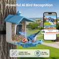 thumbnail image 3 of Comedero inteligente para pájaros con cámara, cámara de observación de aves silvestres WiFi con energía solar con reconocimiento de aves AI, captura automática 2K, alertas de aplicación Vicohome, deco, 3 of 8