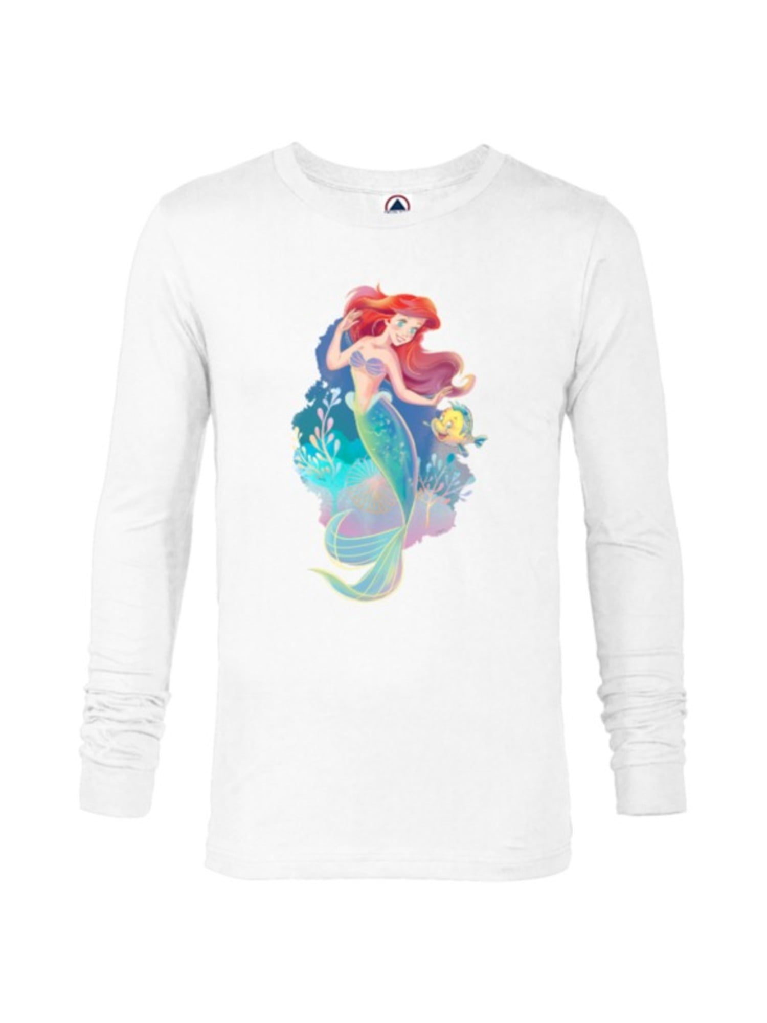 Disney Princess Ariel And Flounder Under The Sea Long Sleeve T Shirt For Men Customized White Walmart Com