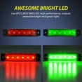 thumbnail image 3 of Nilight 10PCS 3.8” 6LED Red Green LED Indicator Light Truck Camper Side Marker Light Marine Boat Navigation Light Yacht Kayak Sailboat Trailer Bus RV Clearance Light 12V DC, 2 Years Warranty, 3 of 8
